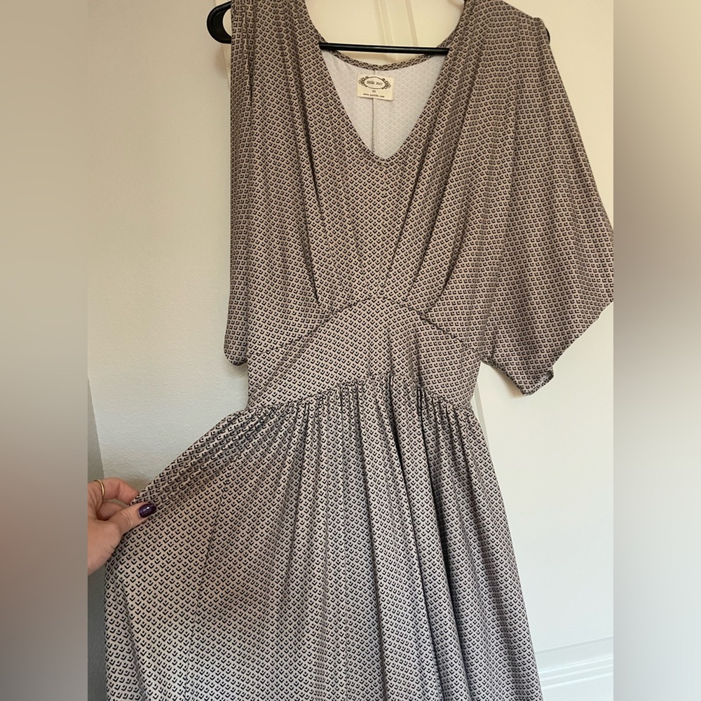 Beautiful geometric pattern maxi with slit Joyfolie Mia Joy